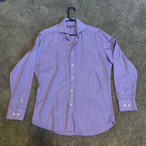 Purple Button Down Cotton Dress Shirt - Bellissimo (NWOT)